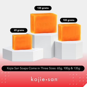Kojie San Skin Brightening Soap 135g in a hand