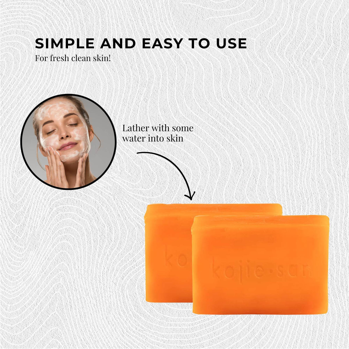 Kojie San Soap back view with ingredient list