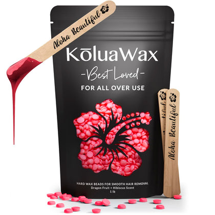 KoluaWax 1lb Dragon Fruit Wax Beads front view