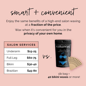 KoluaWax Wax Beads 2lb Sea Salt Surf back view