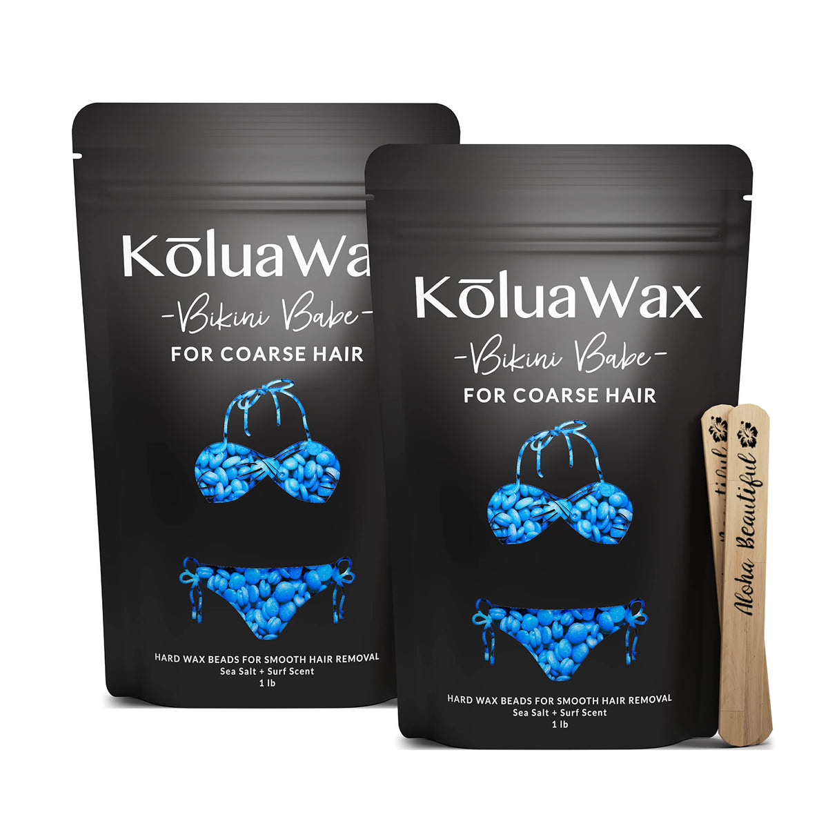KoluaWax Wax Beads 2lb Sea Salt Surf front view