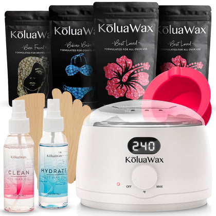 KoluaWax Waxing Kit complete set with digital wax warmer