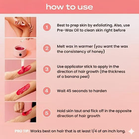 KoluaWax waxing kit in blush colour with accessories