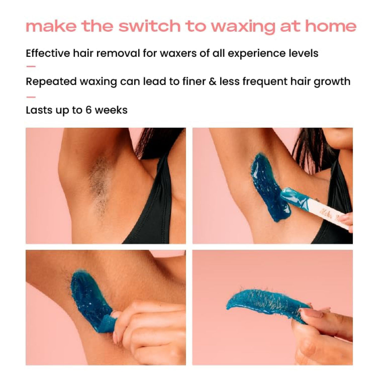 KoluaWax Waxing Kit wax bead bags for different hair types