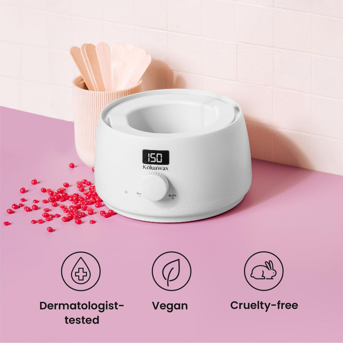 KoluaWax Waxing Kit wax beads for brows and face