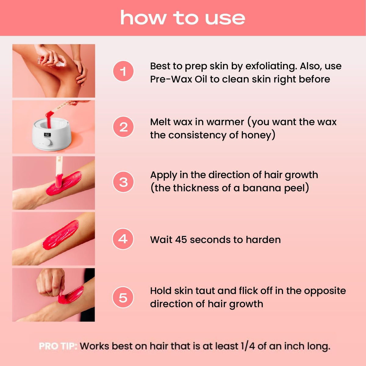KoluaWax Waxing Kit wax beads for legs and back