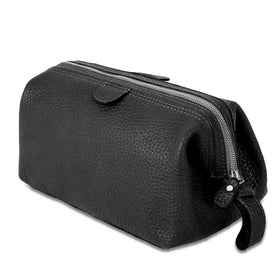 KomalC Premium Buffalo Leather Toiletry Bag front view