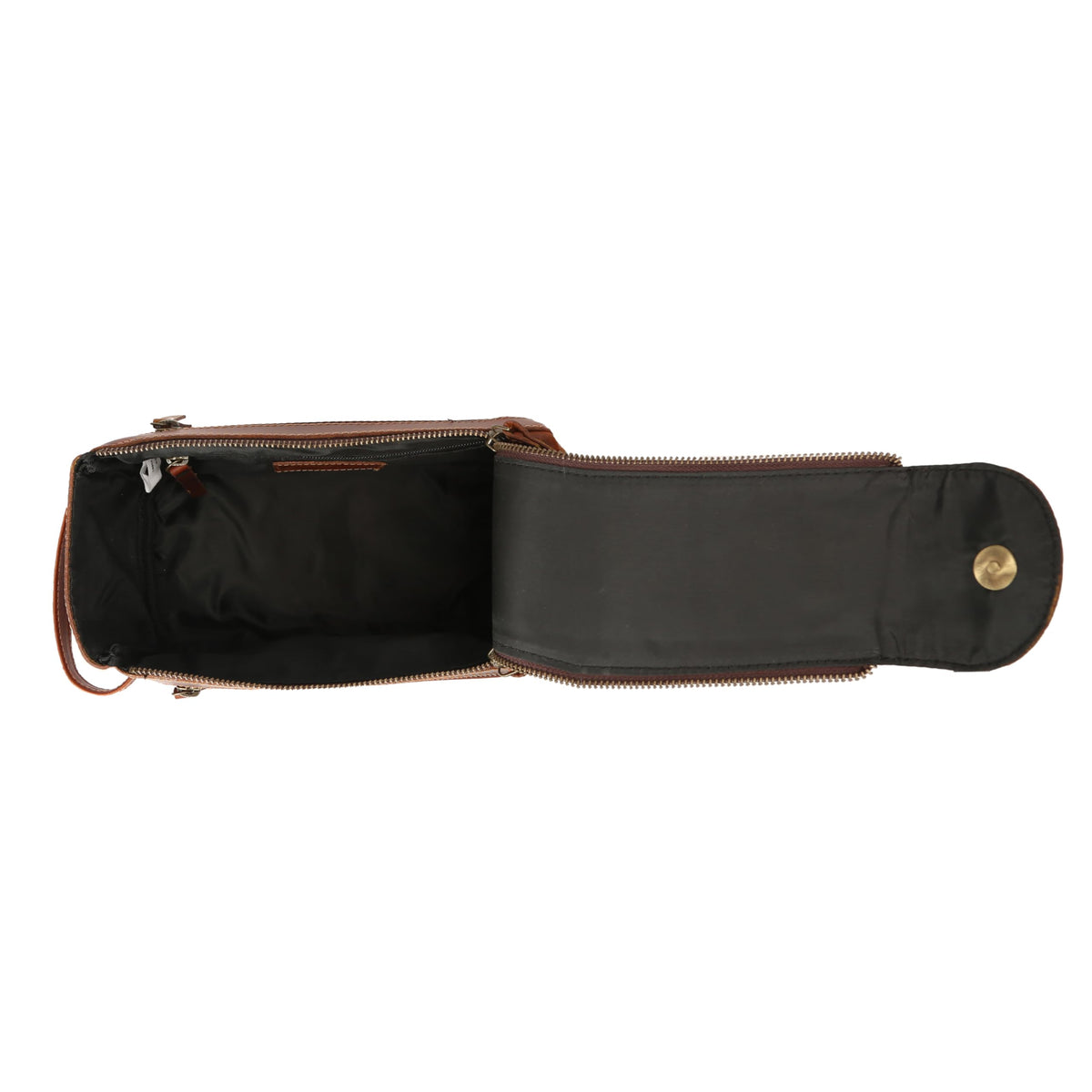 KomalC Toiletry Bag compact dimensions displayed with toiletries