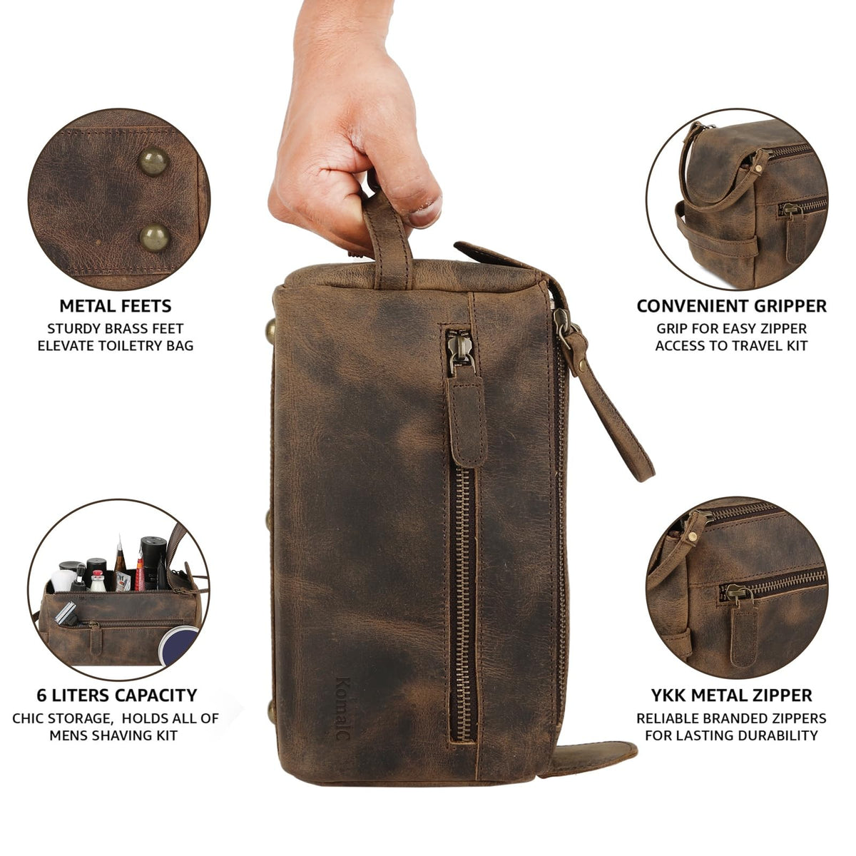 KomalC toiletry bag packed with grooming essentials