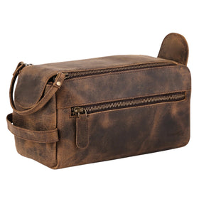 KomalC toiletry bag showing YKK metal zippers