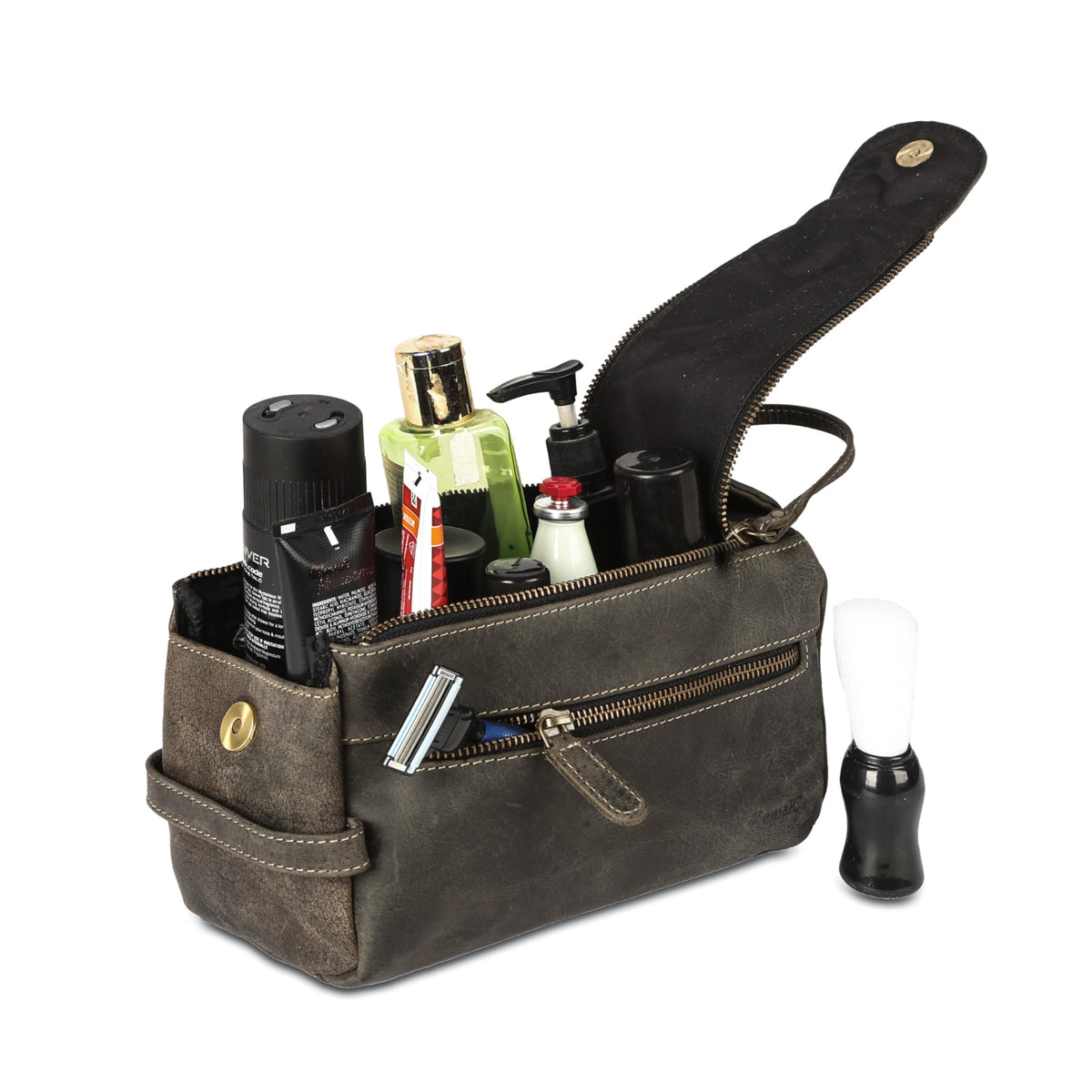 KomalC Toiletry Bag styled with travel accessories