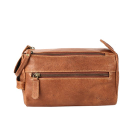 KomalC Toiletry Bag with open zipper showing interior