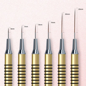Komall Nail Art Brushes Set with metal handles