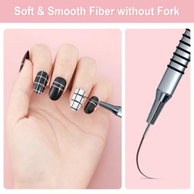 Komall Nail Art Brushes Set with varying brush sizes
