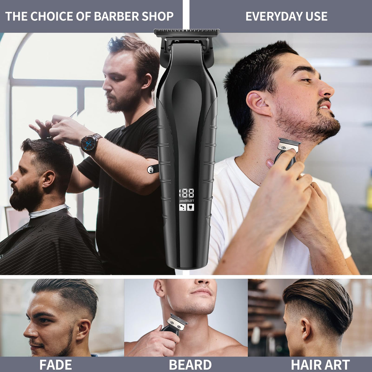 KOMINGDON Beard Trimmer Kit with USB charging cable