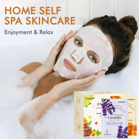KONEUK collagen face masks in a spa setting