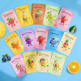 KONEUK face masks in colourful packaging with cartoon designs