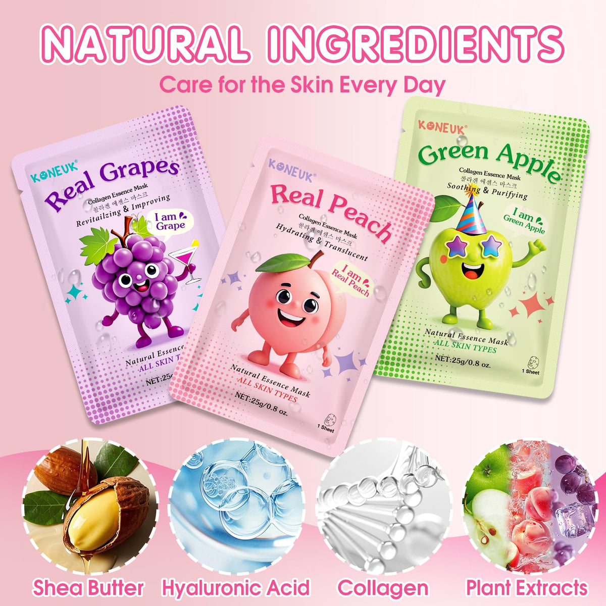 KONEUK Fruit Face Mask featuring pineapple design