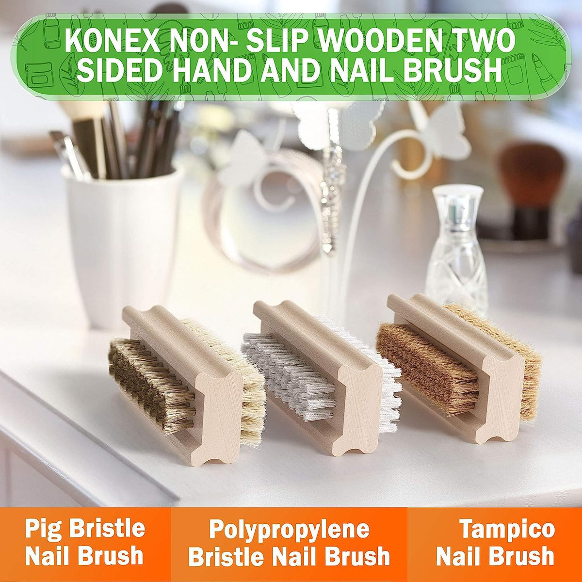 KONEX nail brush for cleaning under nails