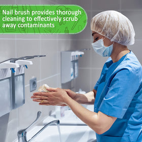 KONEX nail brush with molded grip in hand