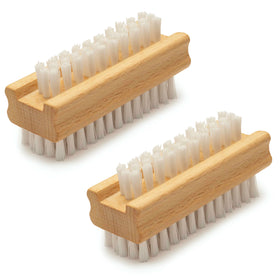 KONEX two-sided wooden nail brush front view