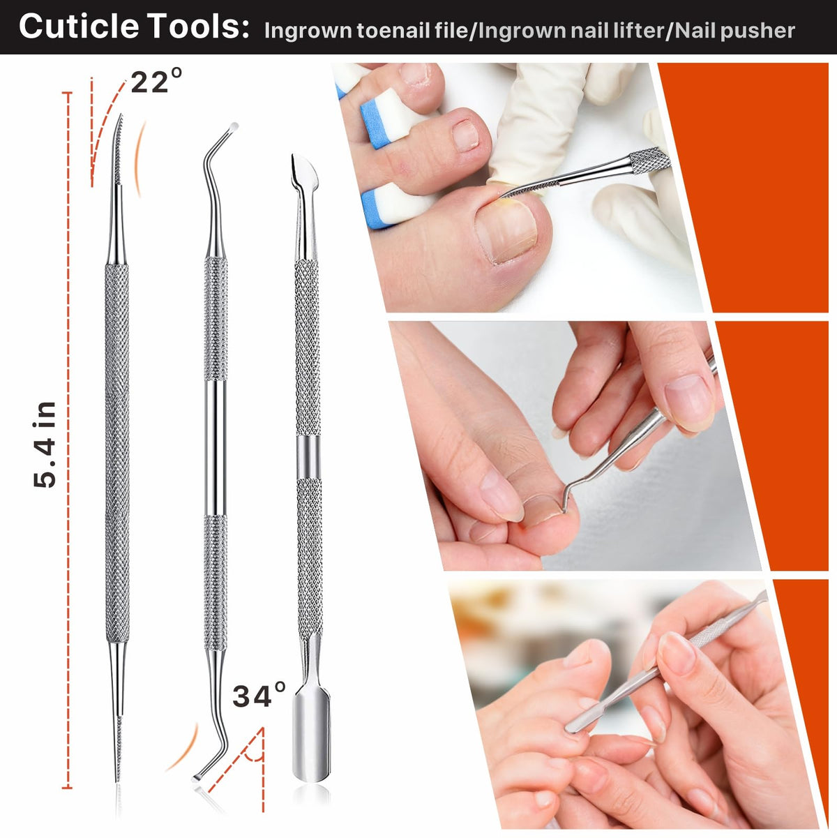 konovo nail cuticle pusher and storage bag