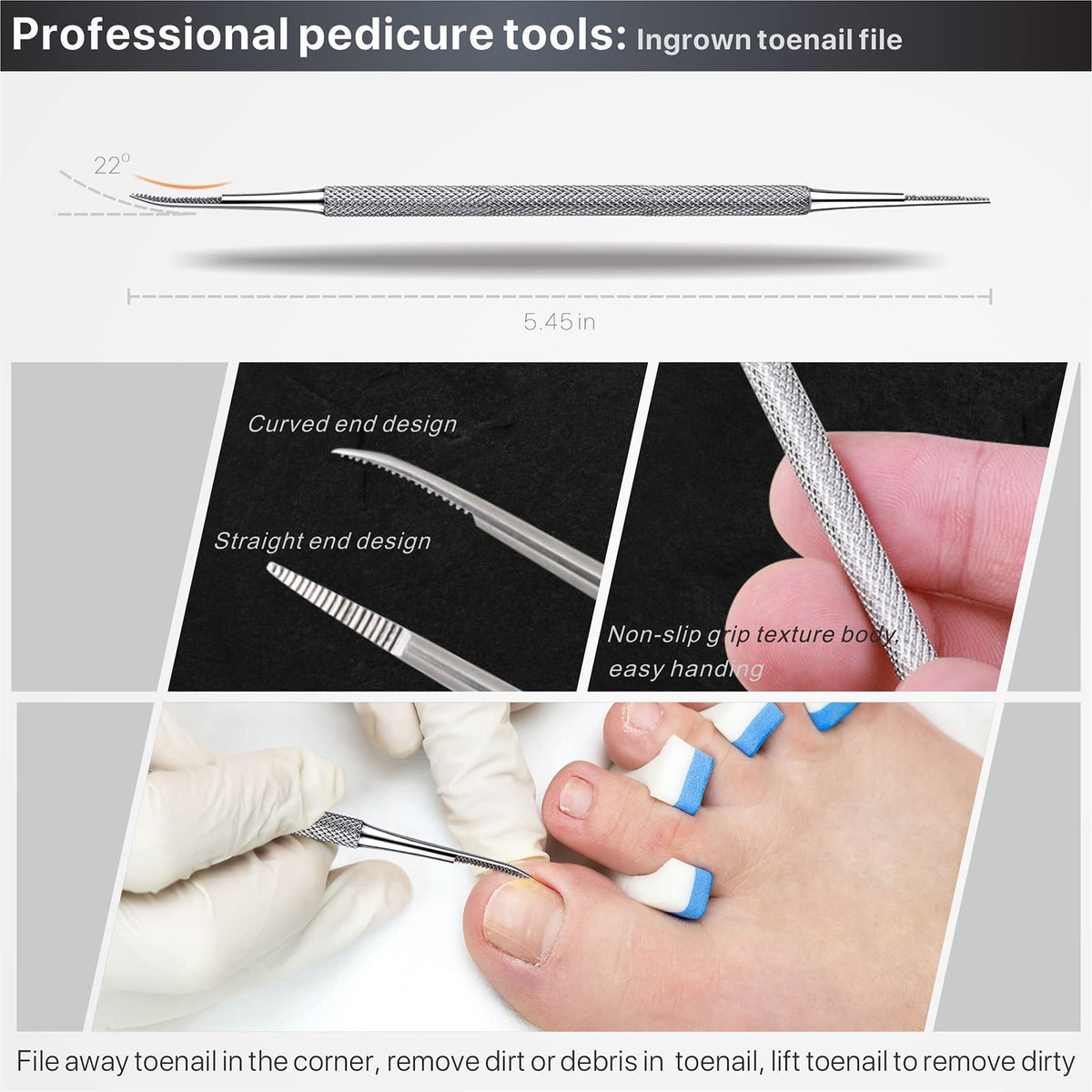 konovo Toenail Clippers Kit all components displayed