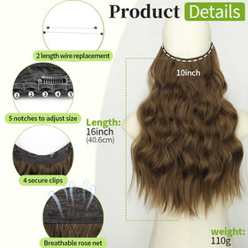 KooKaStyle 16-inch hair extensions with clips and wires