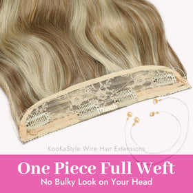 KooKaStyle Blonde Shades hair extensions back view