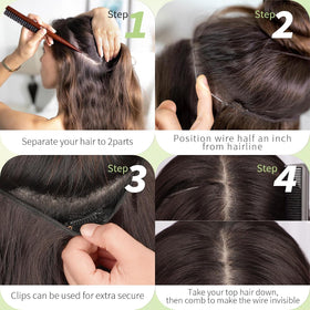 KooKaStyle Blonde Shades Hair Extensions close-up of clips