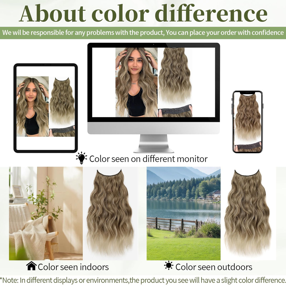 KooKaStyle Blonde Shades Hair Extensions in packaging