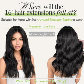 KooKaStyle hair extensions in chestnut brown on model