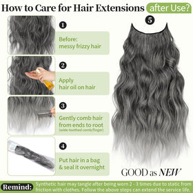 KooKaStyle hair extensions in Grey/Silver on a mannequin