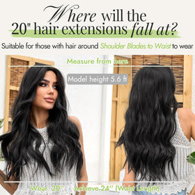 KooKaStyle hair extensions on a table with styling products