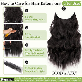 KooKaStyle hair extensions showing adjustable fishing wire