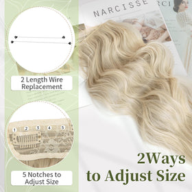 KooKaStyle hair extensions showing transparent headband and clips