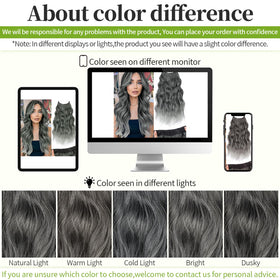 KooKaStyle Wavy Hair Extensions displayed with care tips