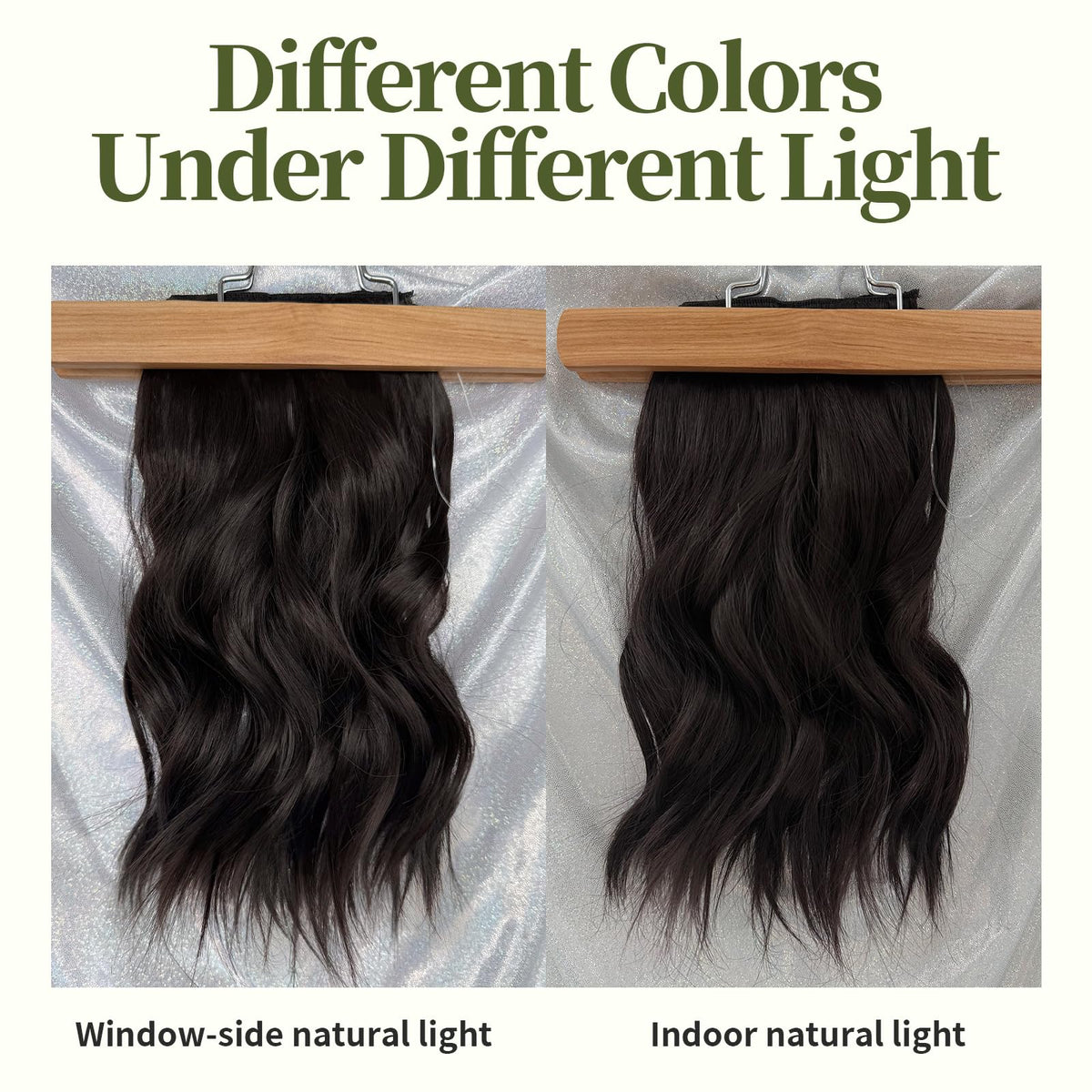 KooKaStyle Wavy Hair Extensions in natural light