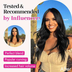 KooKaStyle Wavy Invisible Wire Clip In Hair Extensions Black side view