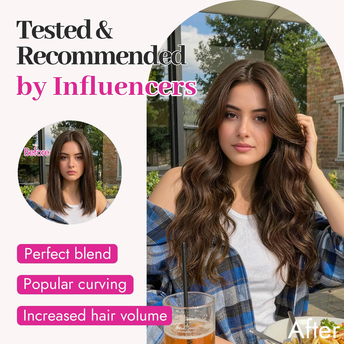 KooKaStyle Wavy Invisible Wire Hair Extensions close-up of clips
