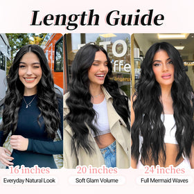 KooKaStyle Wavy Thick Clip in Hair Extensions with care instructions