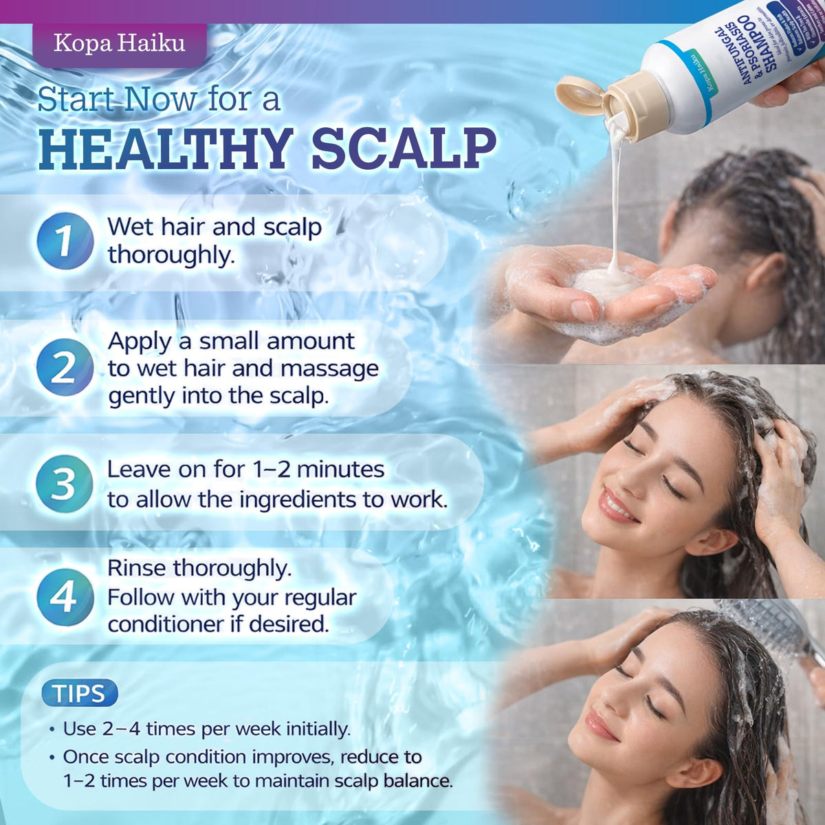 KOPA HAIKU Scalp Shampoo 280ml close-up of texture