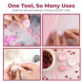 Kopperko Cosmetic Spatulas with various skincare products