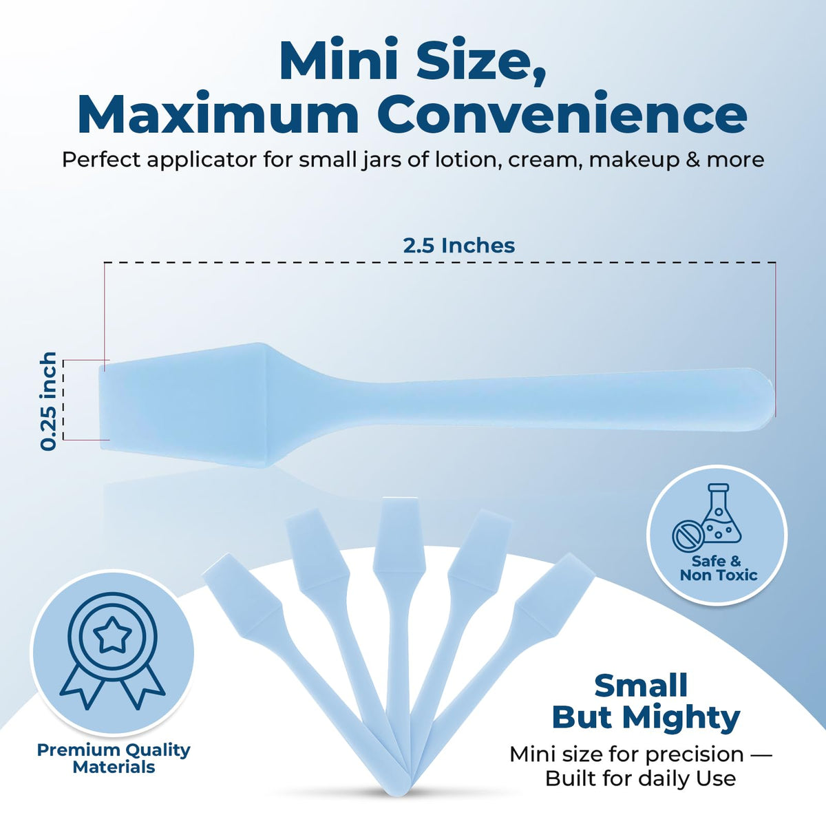 Kopperko Mini Cosmetic Spatula 100 Pack in packaging