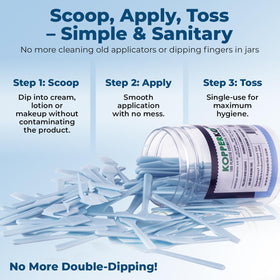Kopperko Mini Cosmetic Spatula being used for skincare