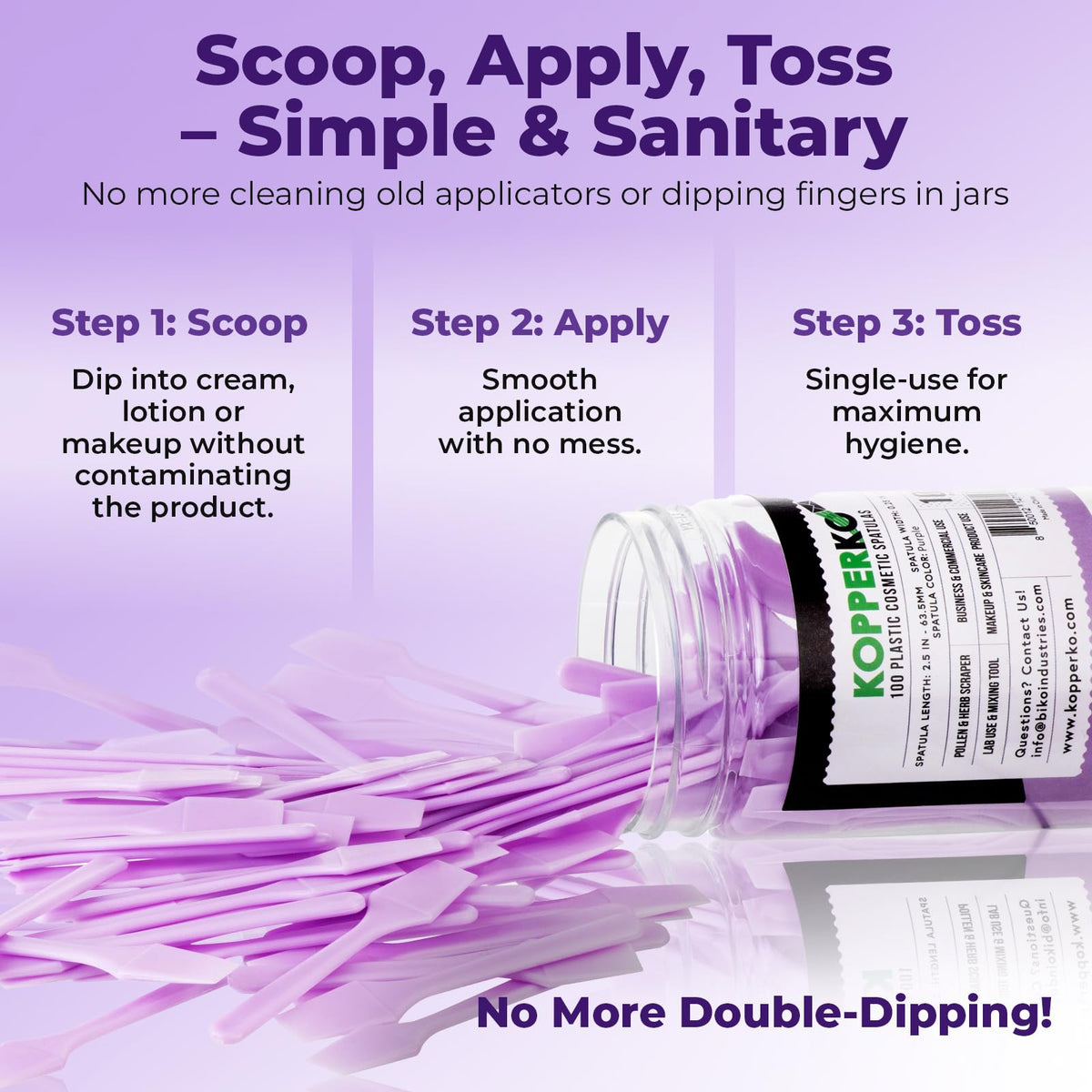 Kopperko Mini Face Spatula for DIY skincare