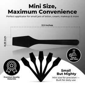 Kopperko Mini Lotion Spatula 2.5" black spatula side view
