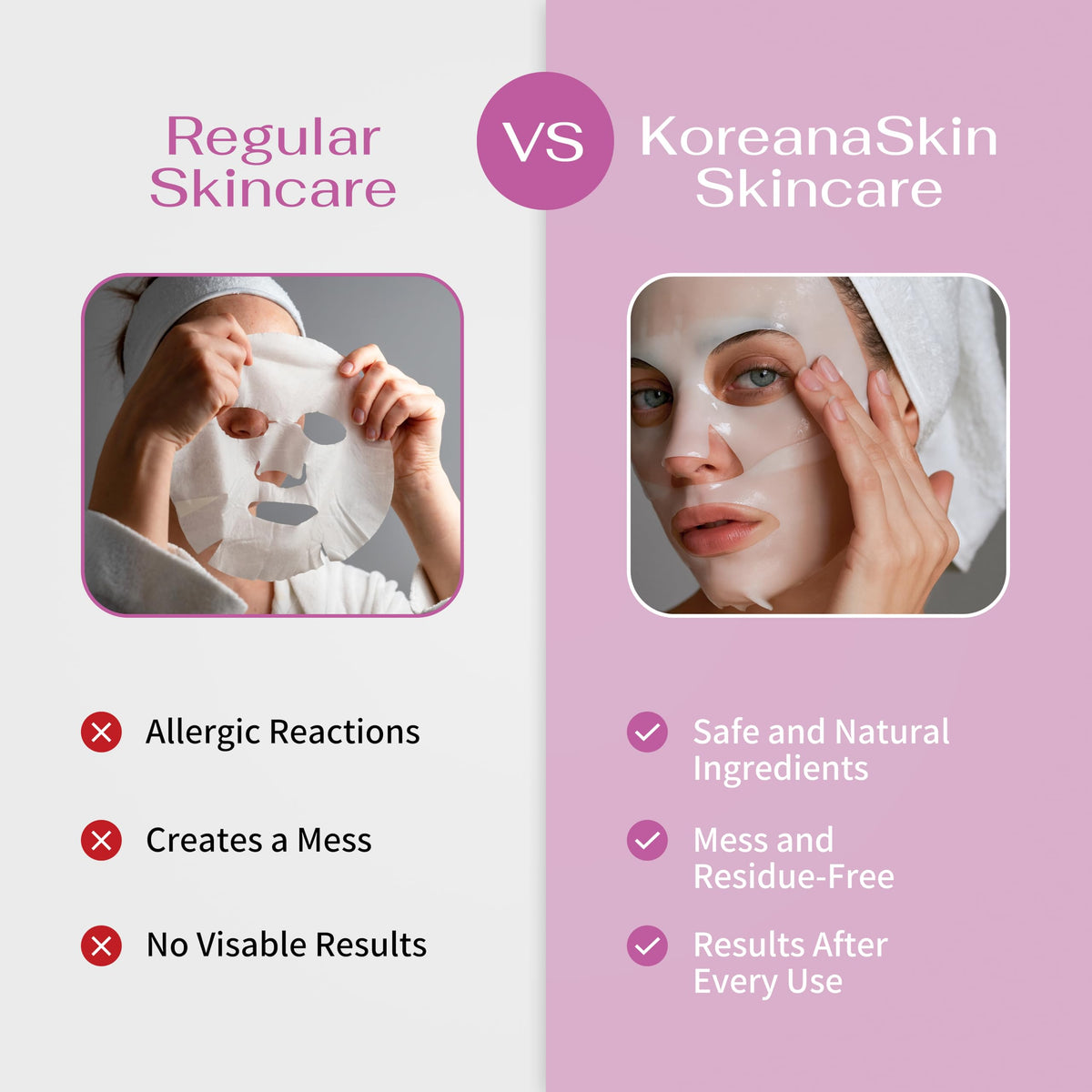 Koreana Skin Hydrogel Sheet Mask application on a model's face