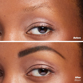 Kosas Air Brow Tinted Eyebrow Gel black shade with applicator