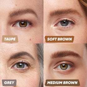 Kosas Air Brow Tinted Eyebrow Gel grey texture close-up